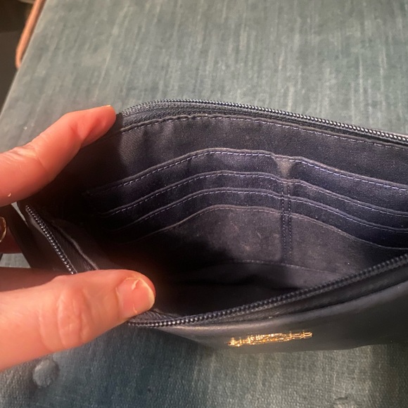 Coach Midnight Blue Leather Wristlet - Picture 3 of 4